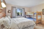 3rd Bedroom has 1 Queen Bed and 1 Set of Bunk Beds